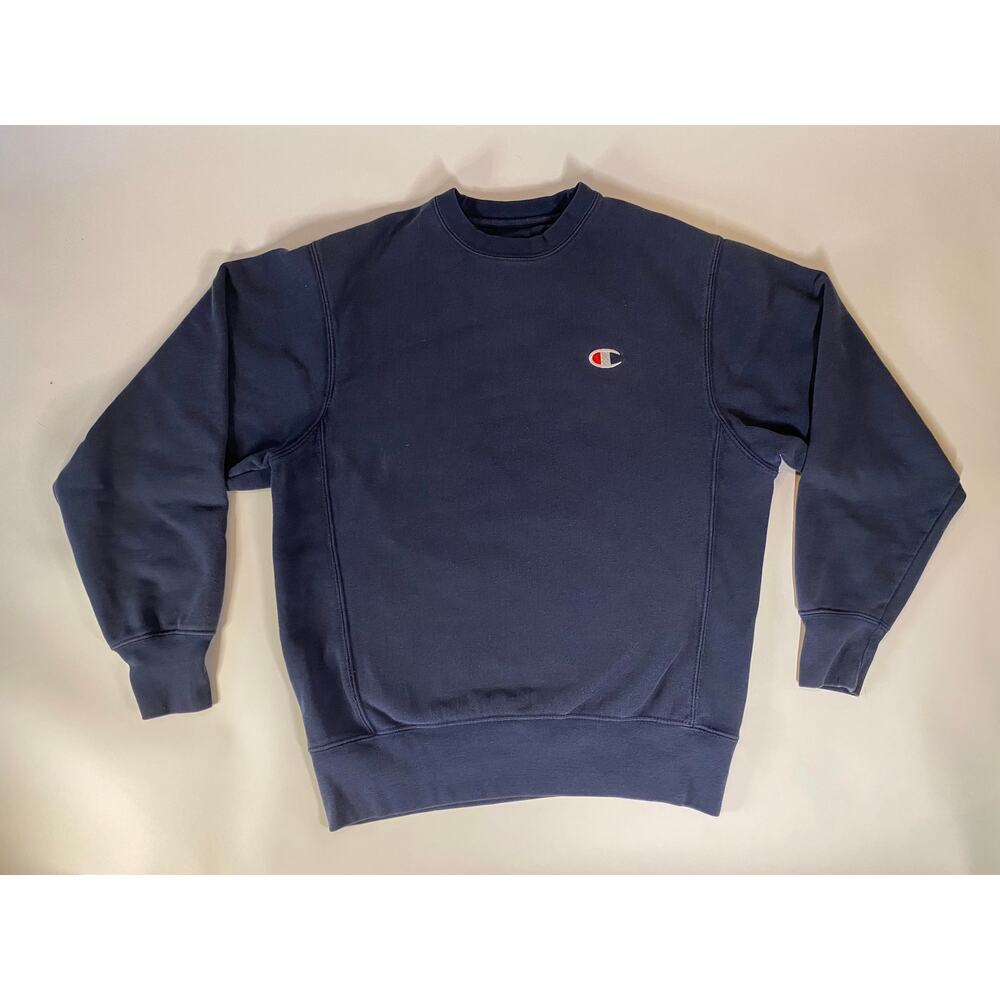Navy Blue champion crewneck sweatshirt